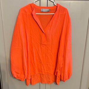 SILVIA TCHERASSI
Triora Split-Neck Tangerine Blouse sz Lg